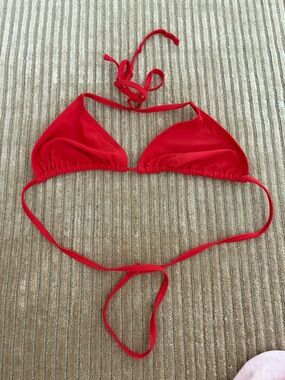 wild fable Bright Red Triangle Bikini Top